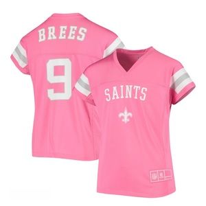 NWOT Drew Brees Pink New Orleans Saints T-Shirt